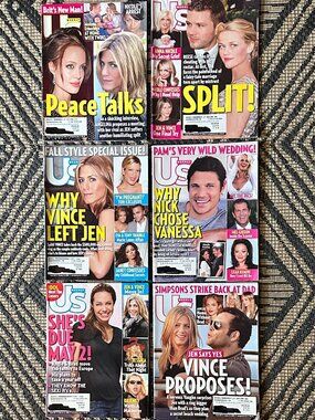 Vtg Y2K Lot of 6 US Weekly Magazines 2006 Celebrity Gossip Fashion Party Life